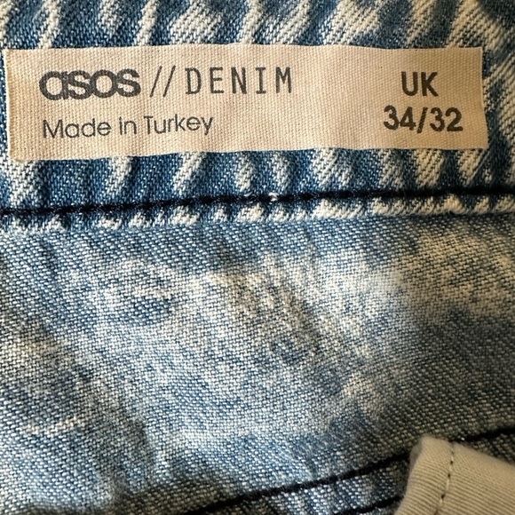 ASOS DESIGN Acid Wash Wide Leg Jeans Women's 34x32 (Actual 33x31) - Picture 3 of 13